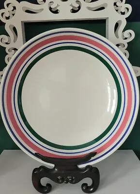 La Primula S.R.L Serving Bowl - BlueRedGreen Bands - 14 1/2 • $77.03