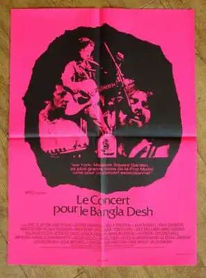 $129 • Buy CONCERT FOR BANGLADESH Bob Dylan Clapton Original MEDIUM French Movie Poster '72