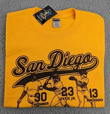 Padres Tshirt Gildan Men's XL SS MLB Tatis  Machado Facsimile Autograph • $12.99