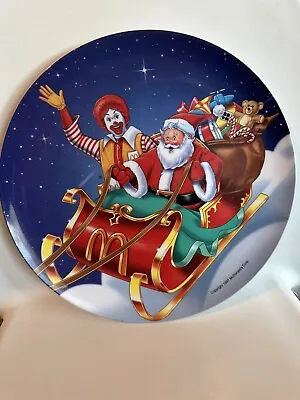 McDonalds Christmas Collector Plate Ronald & Santa Sleigh 1997 • $4.99