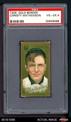 1911 T205 Christy Mathewson Giants COMMON VARIATION PSA 4 - VG/EX • $5420