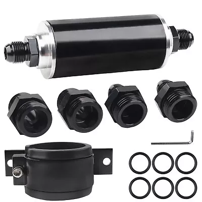 10 Micron Inline Fuel Filter W/ 6AN 8AN 10AN Adapter Fitting An6 Fuel Filter • $23.95