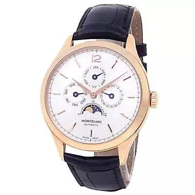 Montblanc Heritage Chronometrie 18k Rose Gold Automatic Silver Men's Watch 7352 • $6890