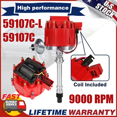 HEI Distributor Assembly MSD For Chevy GMC 350 454 SBC BBC Coil Module 9000RPM • $67.82