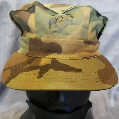 Nwot Bdu Woodland 8 Point Usmc Cap Hat Cover W/ Emblem Made In The Usa Medium  • $19.79