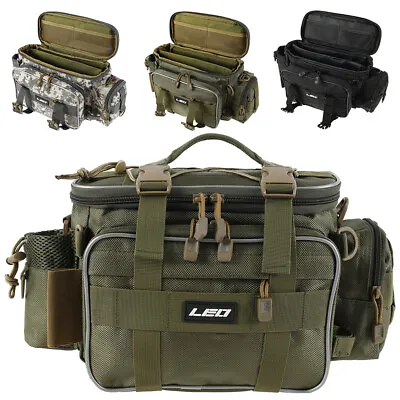 $33.99 • Buy Fishing Tackle Bag Pack Shoulder Box Lure Storage Waist Waterproof Camera Bag