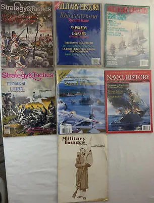 Lot Of 7 Misc Naval &  Military History Strategy & Tactics Images Magazines • £20.08