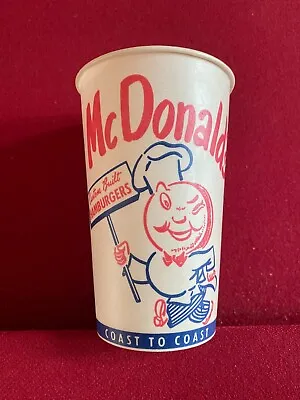 1950's McDonald's  Un-Used  SPEEDEE Logo (16oz) Paper Cup (Scarce / Vintage) • $49