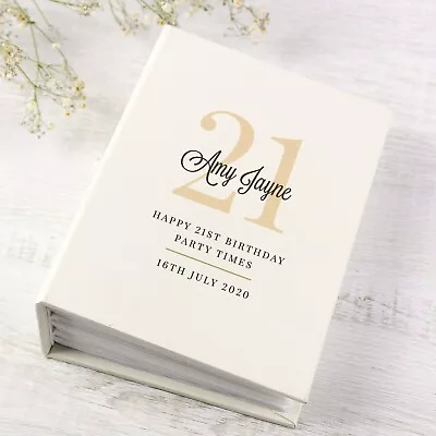 £19.89 • Buy Personalised Birthday 6x4 Photo Album Gift 18th 21st 40th 50th 60th 100 Photos