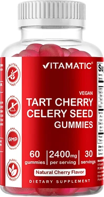 $13.40 • Buy Tart Cherry With Celery Seed Gummies - 2400 Mg Serving - Powerful Uric Acid Clea