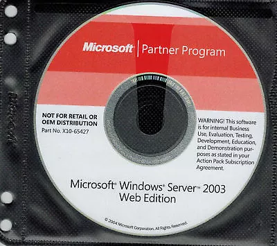 Microsoft Windows Server 2003 Web Edition • $4.95