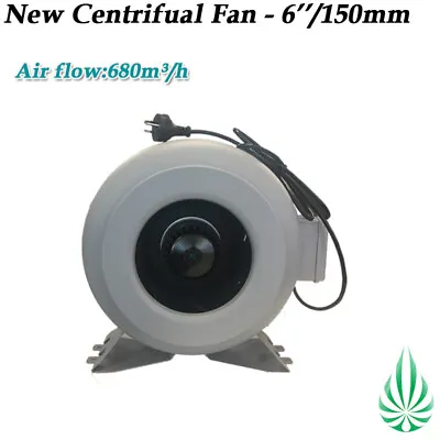 6  Inline Centrifugal Exhaust Duct Fan Ventilation Hydroponics Metal Quality Fan • $135
