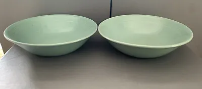 £13 • Buy 2 Beryl Woods Ware Dessert  Bowls 6.35 Inches Sage Green Utility Ware