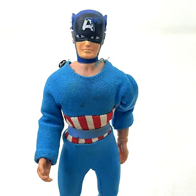 Vintage MEGO Toys Captain America 8  Action Figure No 1304 With Suit 1974 Marvel • $34.88