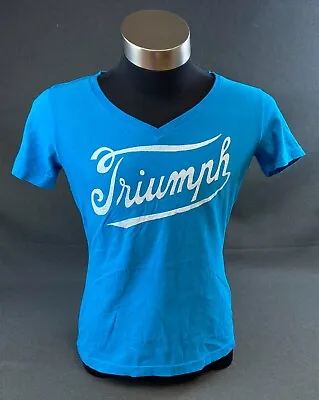 £23.24 • Buy New Genuine Triumph Womens Clothing Blue T-shirt - Trmtss12105-xs