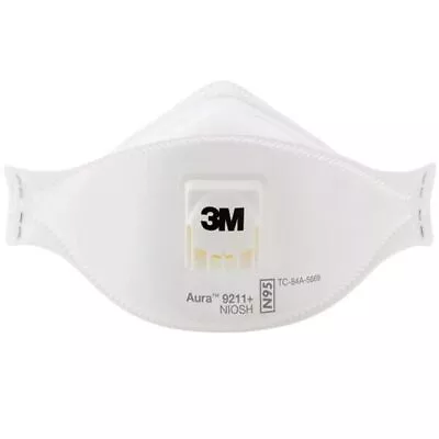 3m Aura 9211+ Respirator N95 Dust Mask W/ Cool Flow Valve (10 Masks/box) • $45