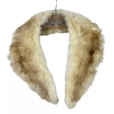 Vintage Real Fur Fox Or ? Wrap Scarf Or Coat Collar Super Fluffy Stole 40x5  • $63.74