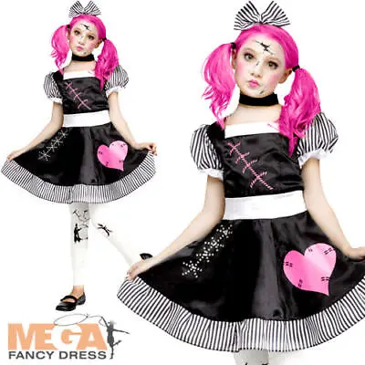 Broken Rag Doll Girls Halloween Fancy Dress Zombie Dolly Kids Childrens Costume • £14.99