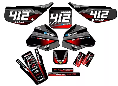 1985-2000 XR 80 SURGE Black Senge Graphics Kit Compatible With Honda • $114.99