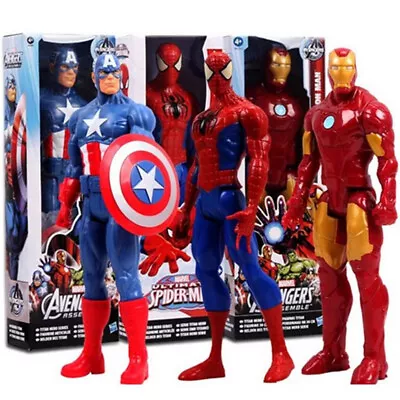 12  Action Figures Spider-Man Captain America Iron Man Wolverine Thor Kids Toy A • £13.91