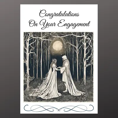 Engagement  Handfasting Card Pagan Wiccan Gothic Personalised Seeded • £2.99