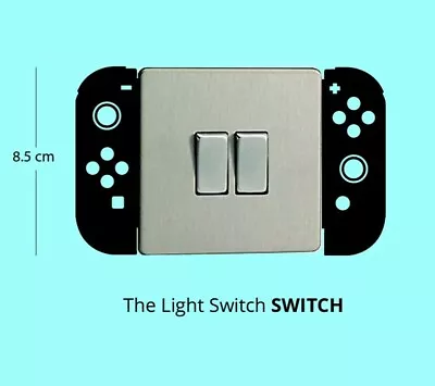 £3.87 • Buy SWITCH Controller Light Switch Black Vinyl Sticker Wall Decal NINTENDO 