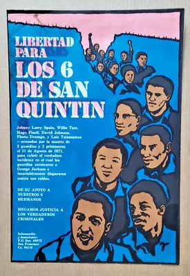 Libertad Para Los 6 De San Quintin = Free The San Quentin 6 Jane Noring 1971 • $150