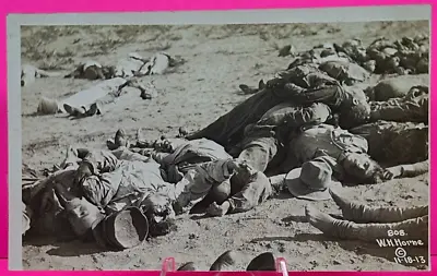 1913 Mexican Revolution?? Dead Bodies Gory BATTLEFIELD Post Card NP • $24.99