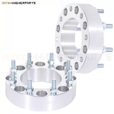 For 2011-2018	Chevy Silverado 2500 2 Pcs 2  Silver Wheel Spacers 8x180 14x1.5 • $74.81