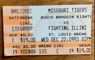 1993 Illinois Illini Vs Missouri Busch Beer Bragging Rights Basketball Game  • $17.99