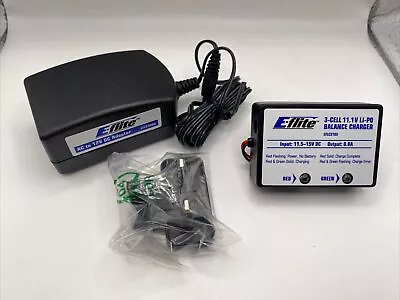 E-flite 3-cell Li-Po Balance Charger And AC Adapter EFLC3105 And EFLC4000 • £12