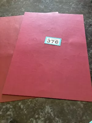 Burgundy Linen Paper - 20 Sheets - Seconds - Pls Read Description - 376 • £1