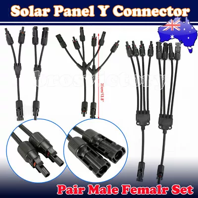 Y Type Branch Parallel Connector Solar Panel DIY Cable FM MF Connector Extension • $6.99