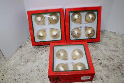 $39.95 • Buy Vintage Sears Christmas European Glass CREAM BALL Ornaments Made In Poland LOT