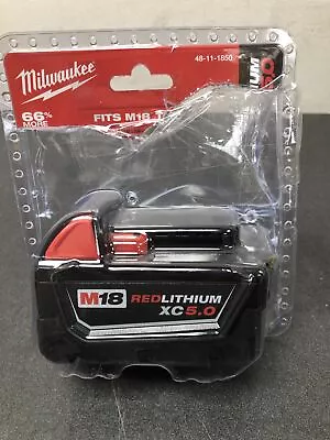 Milwaukee M18 18V 5.0Ah Lithium-Ion XC Extended Capacity Battery Pack • $46.07