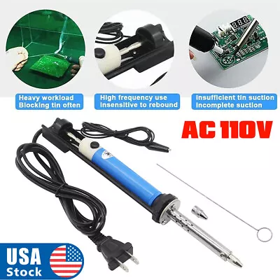 $14.79 • Buy Electric Vacuum Solder Sucker Drill Rod Tool Desoldering Suction Pump Iron Gun