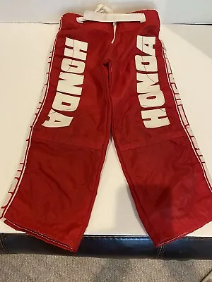  Vintage Made In USA Racing Motocross Competition Sport Honda Boy's Pants • $25.99