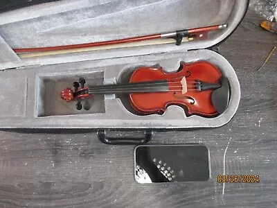 Violin With Case   And Bow.  1/16 Size . For 3-4 Years Old. • $66