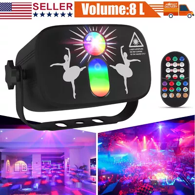 Mini Laser Projector Stage Lights LED RGB Disco Lighting Xmas Party KTV DJ Light • $20.99