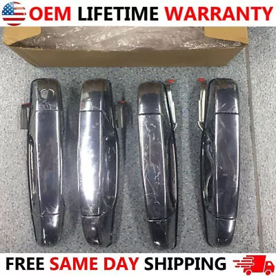 4pc Exterior Door Handles Set Chrome For 07-14 Tahoe Silverado Yukon Escalade US • $36.79