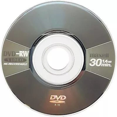 1 X Maxell Mini 8CM DVD-RW Re-Writable Camcorder Blank Discs Grey Disc 1.4GB • £3.99