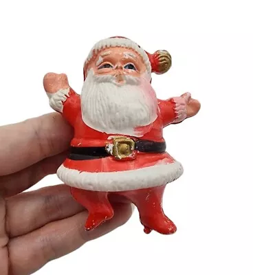 Vintage Christmas Santa Claus Blow Mold Plastic Dancing Waving Figure 3  Kitsch • $9.99