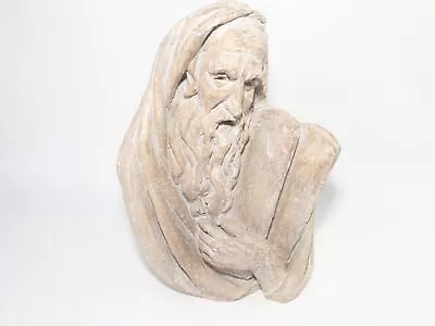 Arnold Bergier - Moses & The Ten Commandments Christian Art Sculpture 1967 GR8 • $78.29