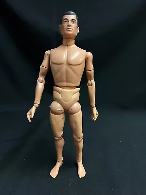 VINTAGE GI JOE - ACTION MAN - BLACK PAINTED HAIR 1960's NUDE FIGURE. • £45