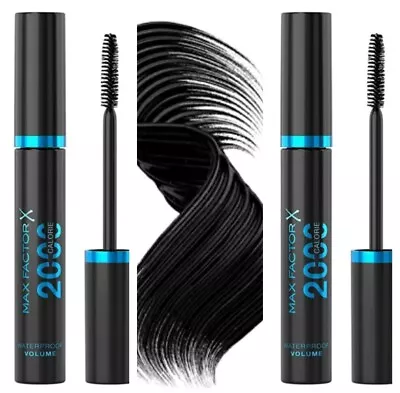 Max Factor 2000 Calorie Waterproof Mascara - Black/Brown X 2 OFFER RRP £19.99 • £13.49