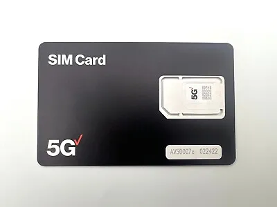 Verizon 3-in-1 Postpaid/Prepaid 4G LTE 5G SIM Card Nano/Micro/Standard Size • $6.99