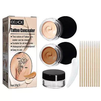 Tatoo Cover Up Makeup Waterproof Scar Cover Up Makeup Camouflage Cream Set Of 2p • £8.27