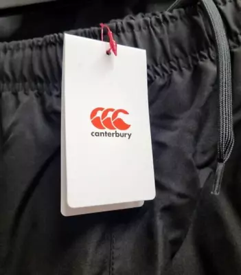 Size 10  Canterbury Women's Track Bottoms Zip Pockets Ziplock Hems Black • £22.50