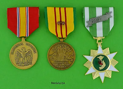 Vietnam Campaign National Defense And Service Medal 2 Campaign Stars US T2 • $51.98