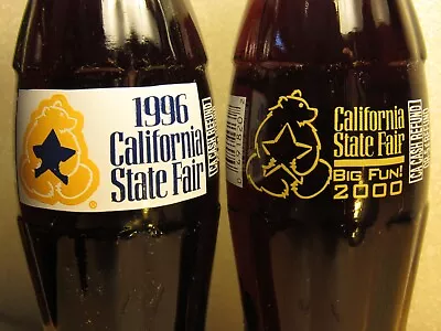 Lot / 2 Different CALIFORNIA STATE FAIR  Coca Cola Bottles - Big Fun! • $9